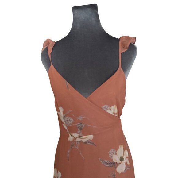 Lulus Rusty Rose Floral Print Maxi Dress Size S - Picture 4 of 9